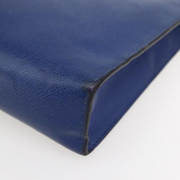 LOUIS VUITTON Taiga Pochette Voyage MM Clutch Bag Blue M30575 LV Auth 145081